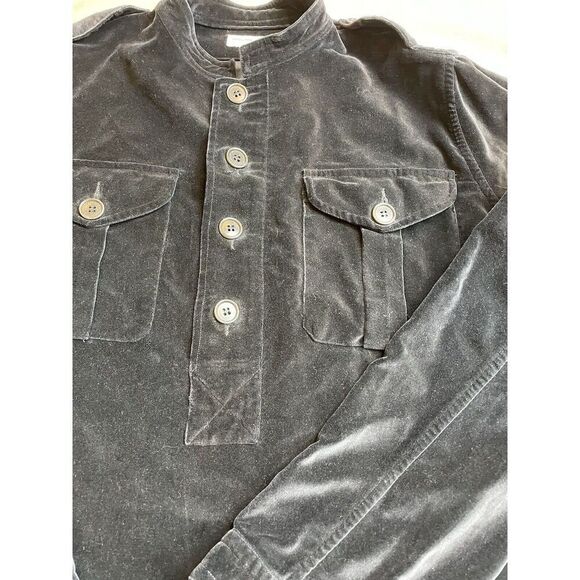 Dries Van Noten Black Velvet Tunic Mens Size  M 48 - Picture 11 of 12